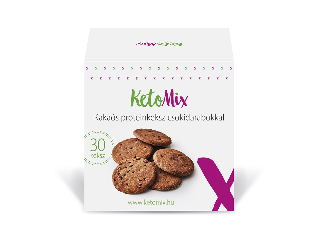 Kakaós protein keksz csokidarabokkal (30 db)