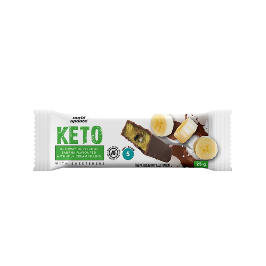 Keto Way Banánízű triplacsokis tejszelet édesítőszerekkel 25g