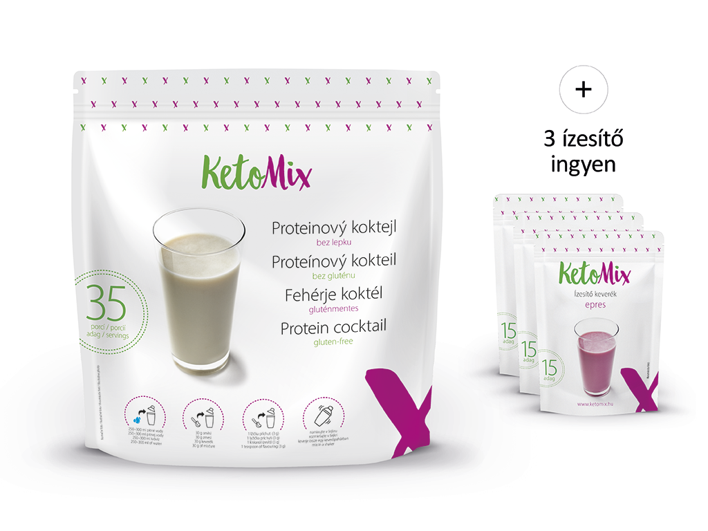 KetoMix fehérje koktél 1050 g (35 adag)