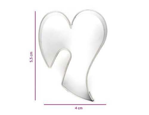 Kiszúró forma ferde szívvel ellátott csészéhez - FunCakes