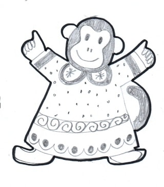 Kiszúró - majom pizsamában -
