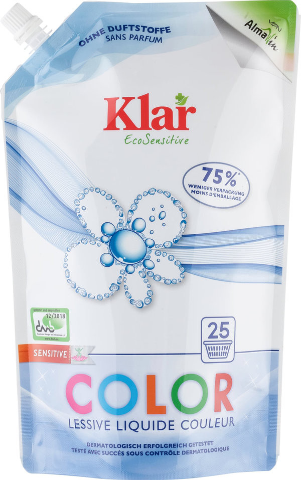 Klar color szenzitív folyékony mosószer színes ruhákhoz 25 mosásra 1500 ml