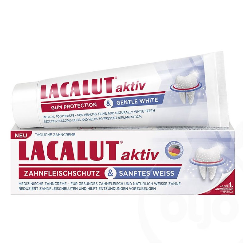 Lacalut aktiv gum protection & gentle white fogkrém 75 ml