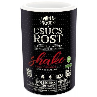 Living Foods bio csúcs rost shake erdei gyümölcsös 600 g