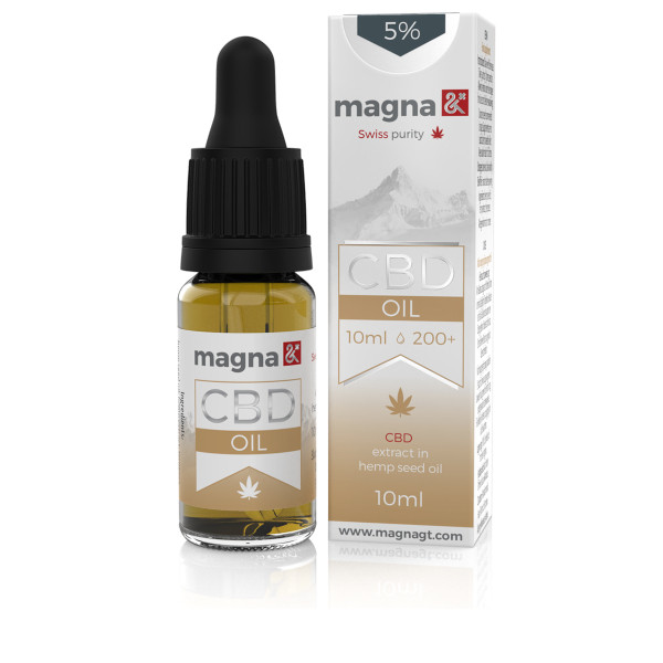 Magna CBD Olaj (kendermagolajban) 5 % (10ml)
