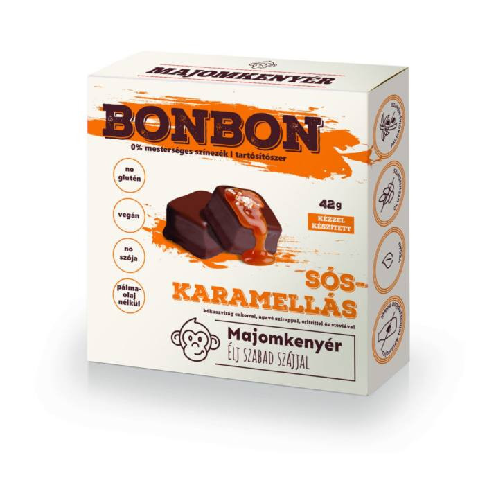 Majomkenyér sós - karamellás bonbon 42 g