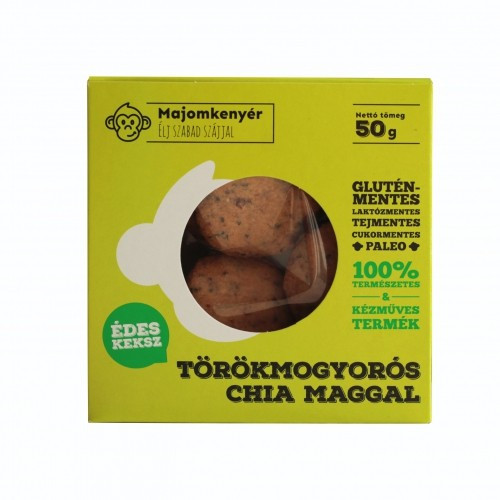 Majomkenyér törökmogyorós keksz chia maggal 50 g