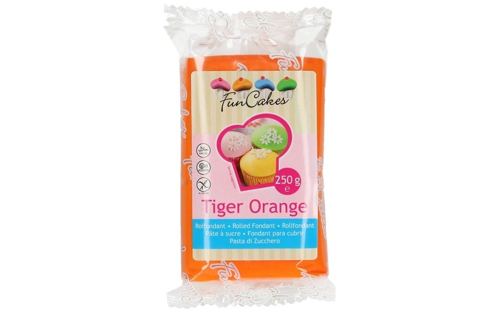 Narancs bevonat Tiger Orange 250 g - FunCakes