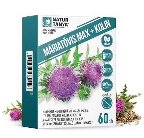 Natur Tanya® MÁRIATÖVIS MAX + KOLIN - Maximális mennyiségű szilimarin
