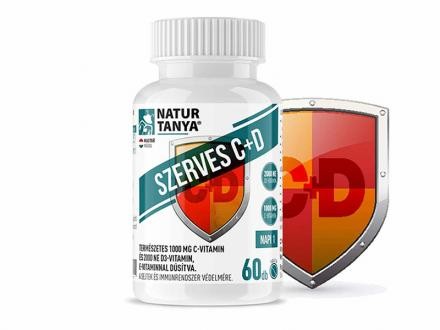 Natur Tanya® Szerves C+D vitamin tabletta - 1000mg C- és 2000IU D-vitamin