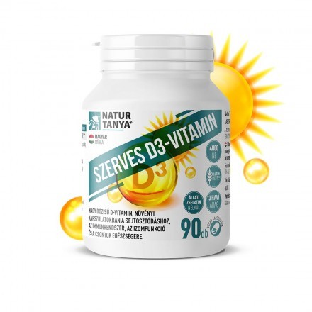 Natur Tanya® Szerves D3-vitamin 4000NE növényi kapszulatokban