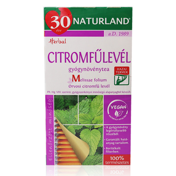 Naturland citromfűlevél tea 25x1g 25 g