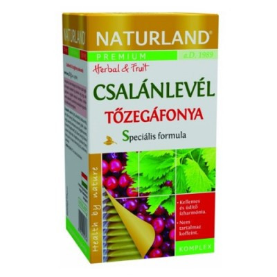 Naturland csalánlevél tőzegáfonya tea 20x1