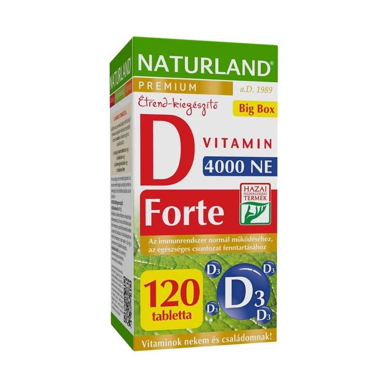 Naturland prémium d-vitamin forte tabletta 120 db