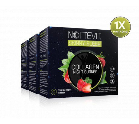 Nottevit skinny sleep collagen night burner eper ízű italpor 10 db