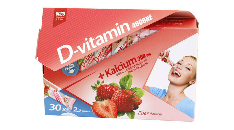 OCSO D vitamin 4000 NE + Kalcium 200 mg granulátum 30x2