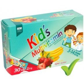 OCSO Kid's Multivitamin granulátum eper-banán ízű 30x2