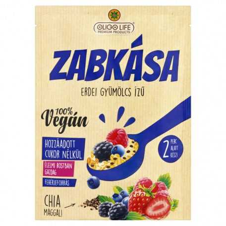 Oligolife vegán zabkása erdei gyümölcs édesítőszerekkel 65 g