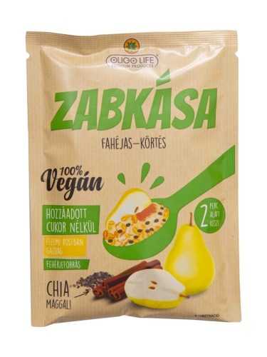 Oligolife vegán zabkása körte fahéj édesítőszerekkel 65 g