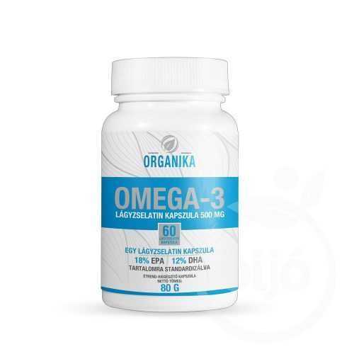 Organika omega-3 500 mg lágyzselatin kapszula 60 db