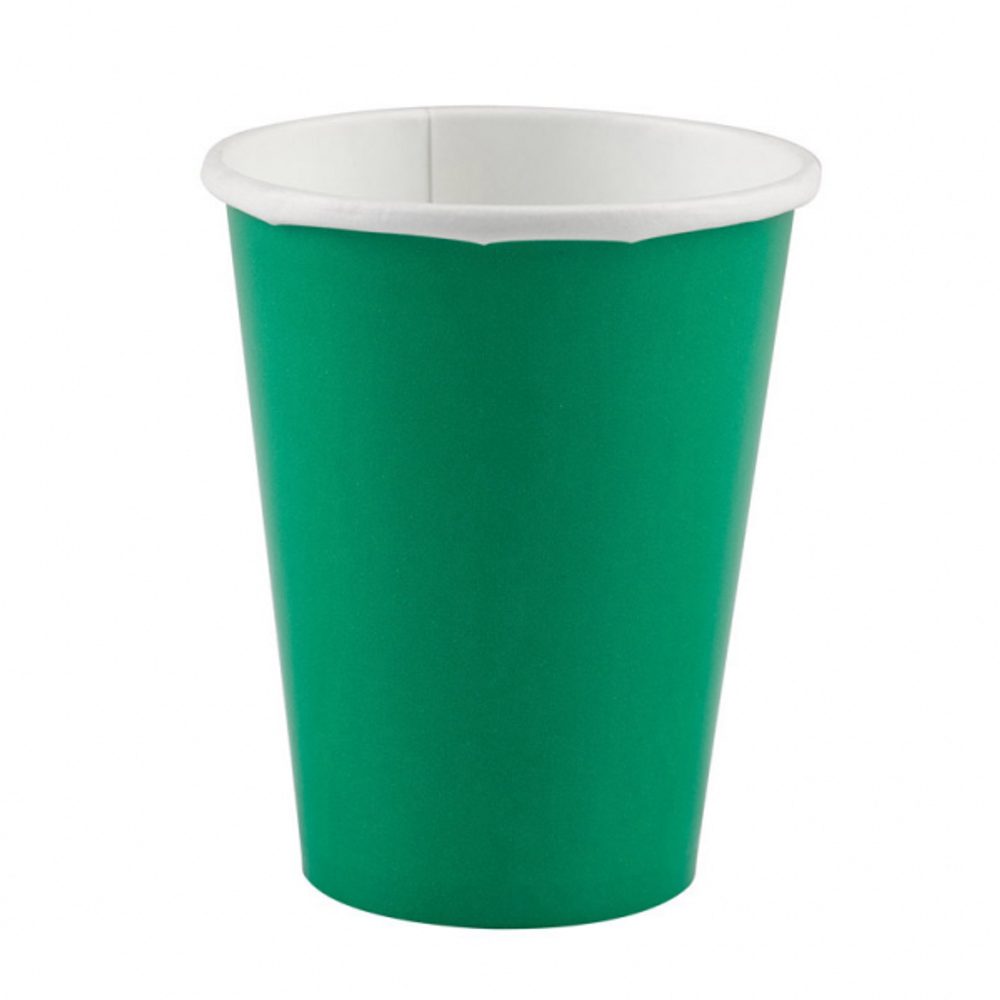 Papír poharak Zöld 8db 266ml -