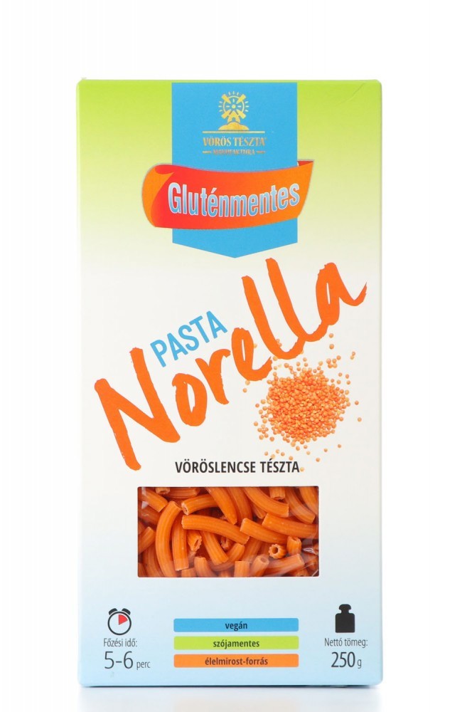 Pasta Norella vöröslencse szarvacska száraztészta 250 g