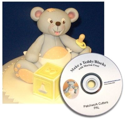 Patchwork  Teddy  (medve) + DVD - Patchwork Cutters