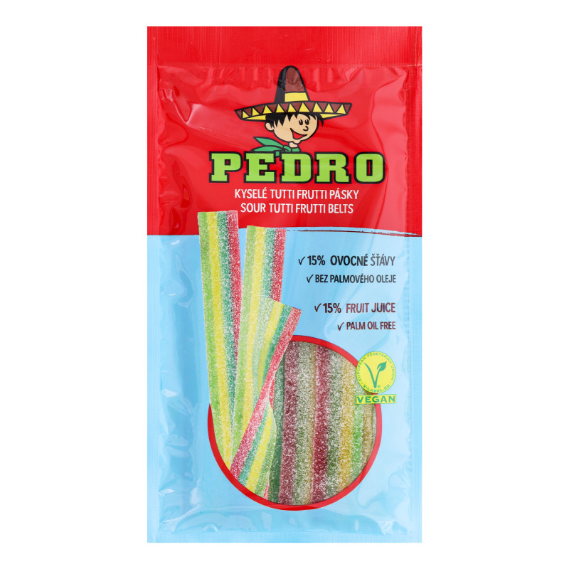 Pedro tutti frutti belt gumicukor vegán 80 g