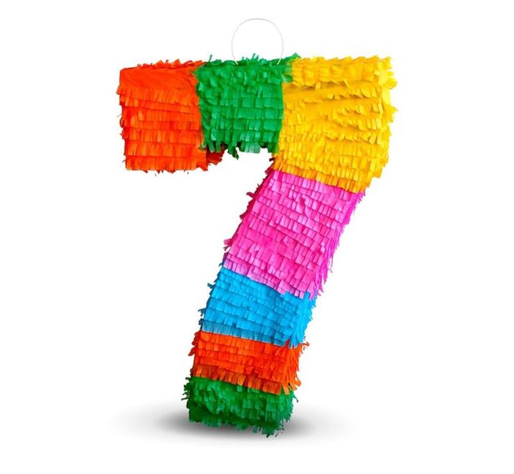 Piñata szám " 7 " színes - törhető