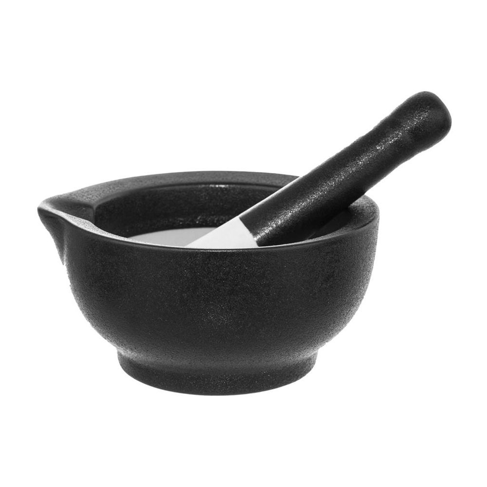 Portion habverő 12 cm átmérőjű FEKETE - ORION