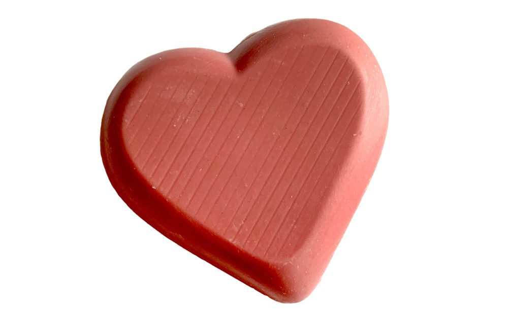 Rózsaszín csokoládé szív ruby csokoládéból - Čokoládovna Janek