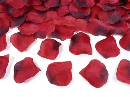 Rózsaszirmok textil piros 100db - Partydeco