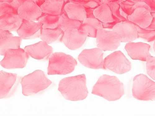 Rózsaszirmok textil - világos rózsaszín 100db - Partydeco