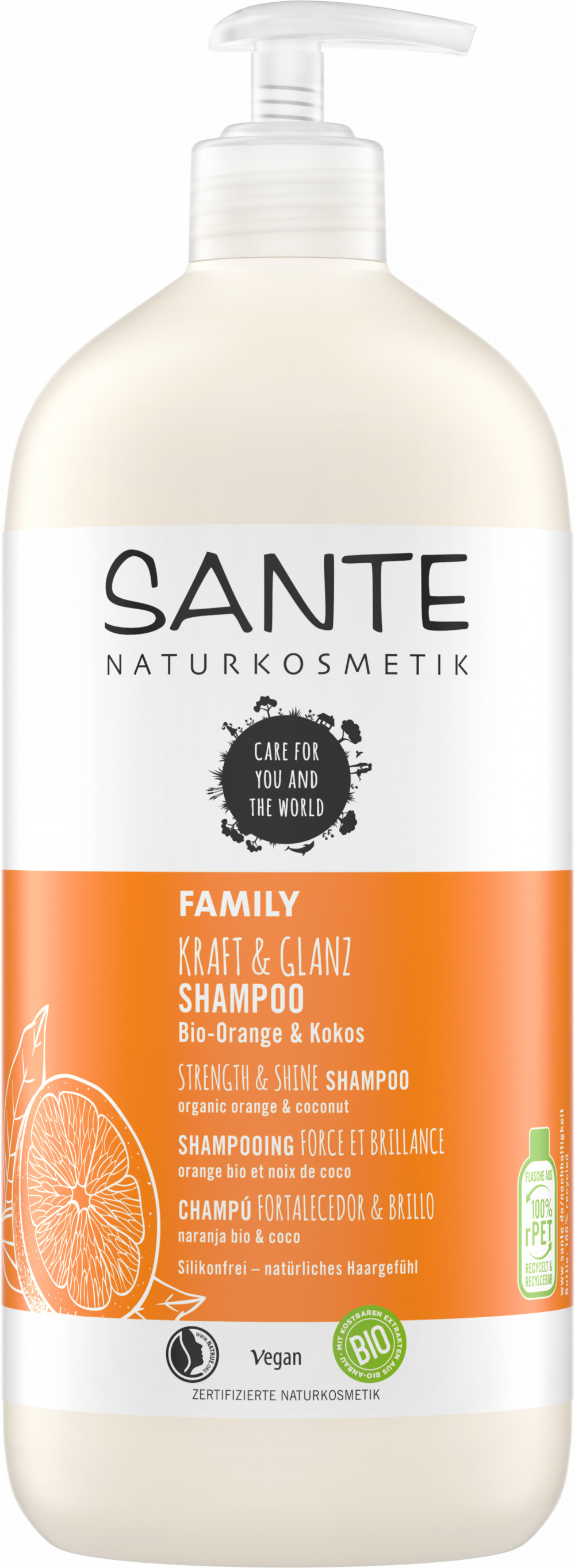 Sante selyemfény sampon bio narancs&kókusz 950 ml