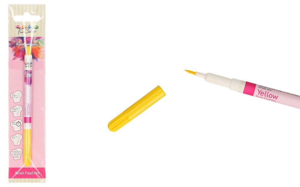 Sárga ételfesték toll - Yellow - FunCakes
