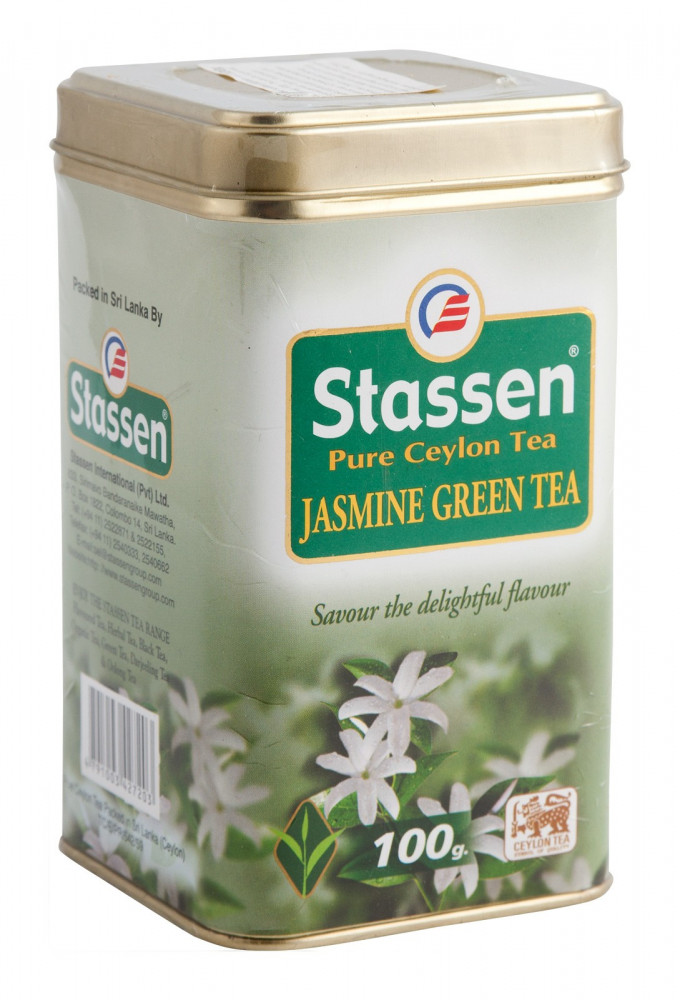 Stassen zöld tea jázmin fémdobozos 100 g