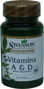 Swanson A- És D- Vitamin Kapszula 250 db