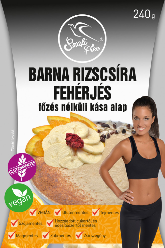 Szafi Free barna rizscsíra fehérjés főzésnélküli kása alap 240 g