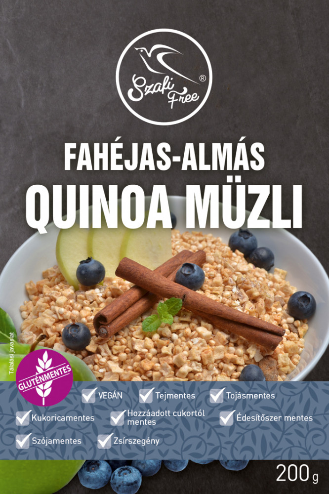 Szafi Free quinoa müzli fahéj-alma 200 g