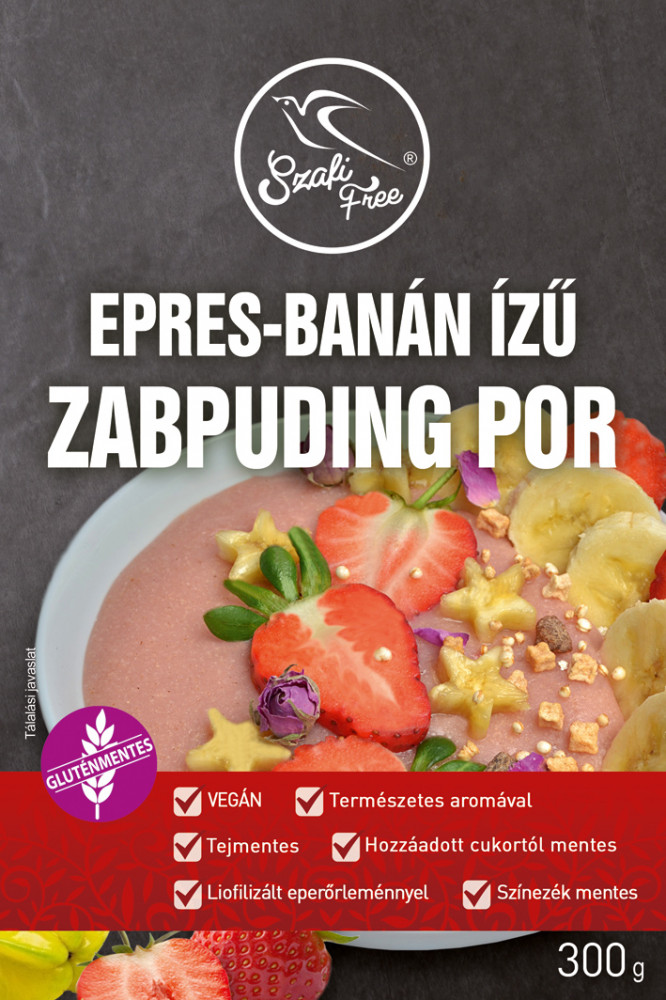 Szafi Free zabpuding por eper-banán 300 g