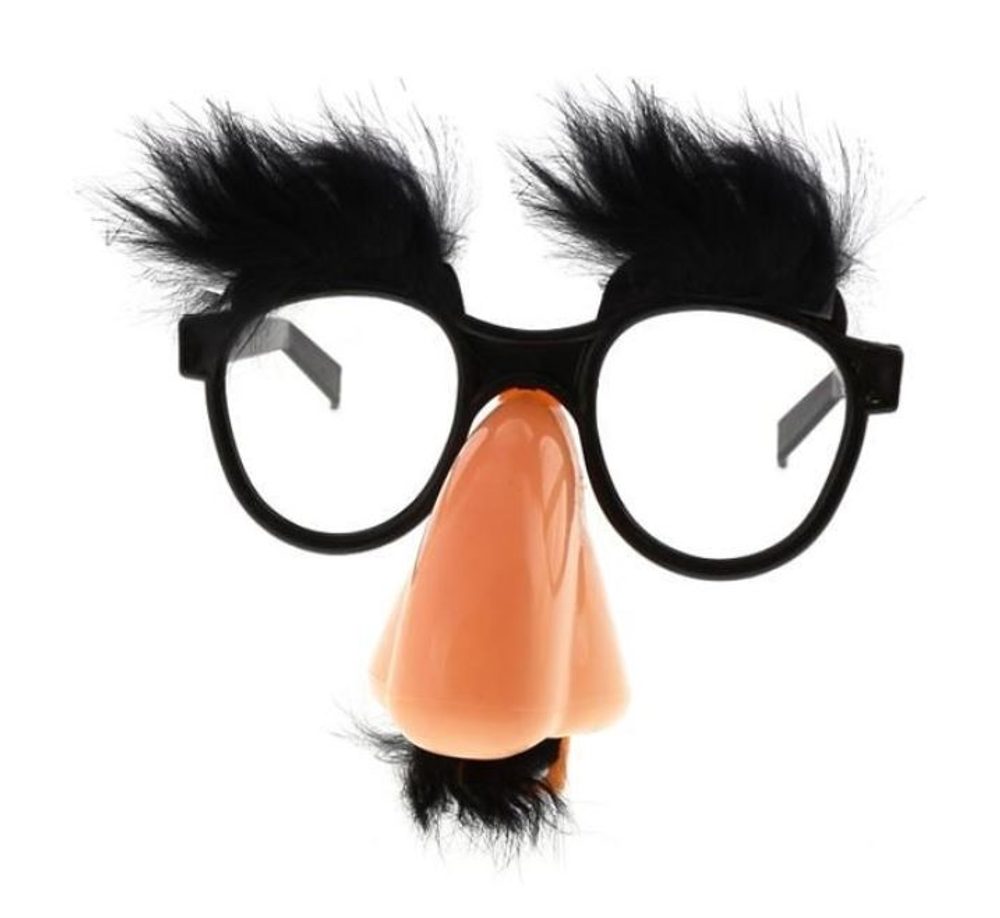Szemüveg Professzor fekete bajuszos - GoDan