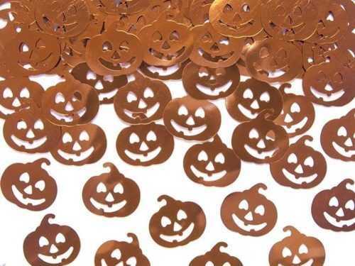 Töklámpás - fémes konfetti az asztalra 2 x 2 cm 15 g-os csomag - Halloween - Partydeco