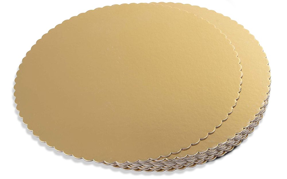 Torta alátét arany kerek 24 cm - Artigian