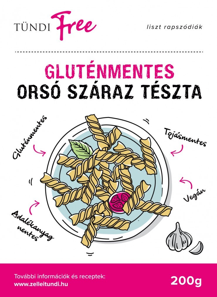 Tündi Free gluténmentes száraztészta orsó 200 g