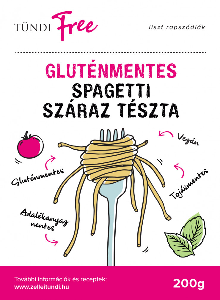 Tündi Free gluténmentes száraztészta spagetti 200 g