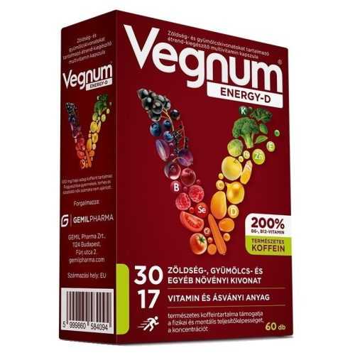 VEGNUM ENERGY-D MULTIVITAMIN KAPSZ. 60DB