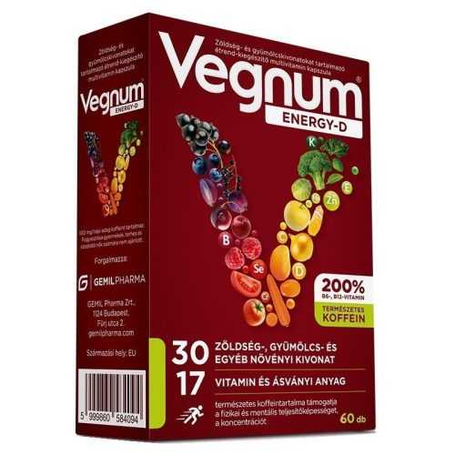 VEGNUM ENERGY-D MULTIVITAMIN KAPSZ. 60DB