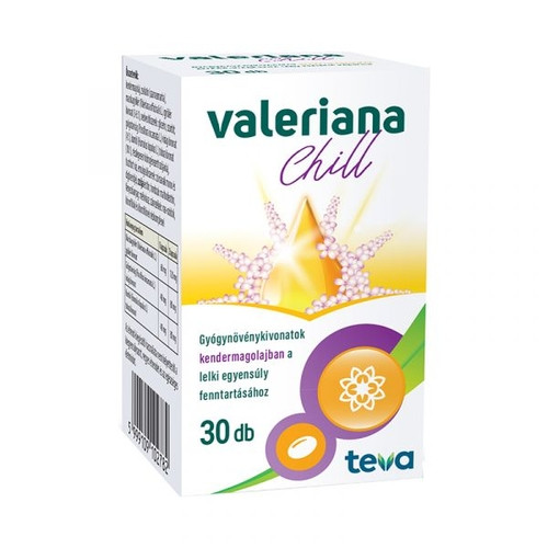 Valeriana chill gyógynövénykivonatok kendermagolajban étrend-kiegészítő lágyzselatin kapszula 30 db