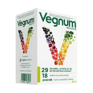 Vegnum multi-d étrendkiegészítő multivitamin kapszula 60 db
