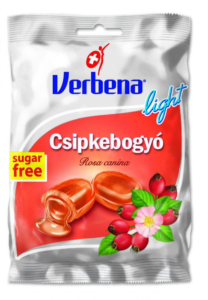 Verbena sugar free csipkebogyó töltött cukorka steviával 60 g